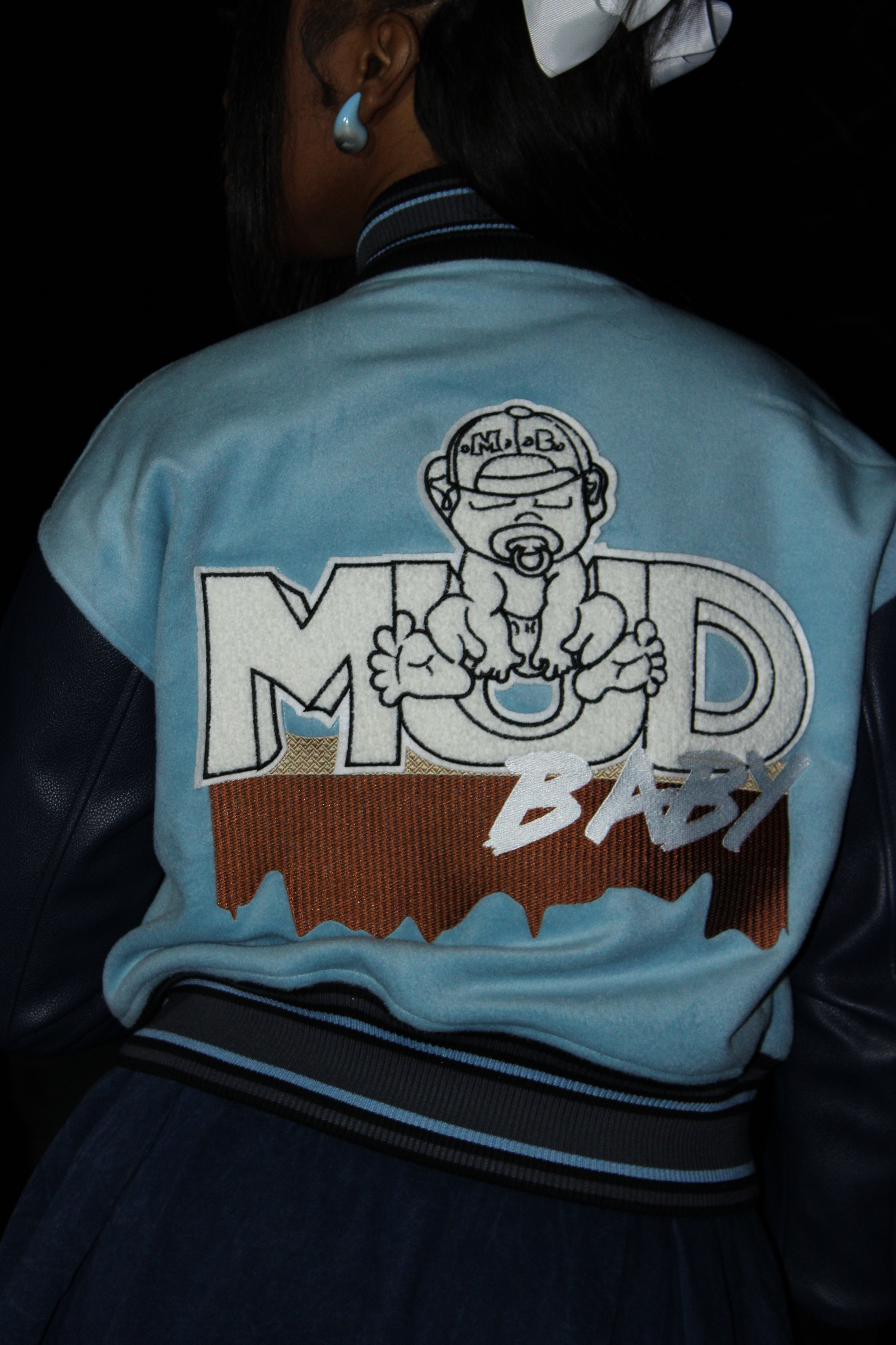 Mud Baby  Crop Top Varsity Jacket